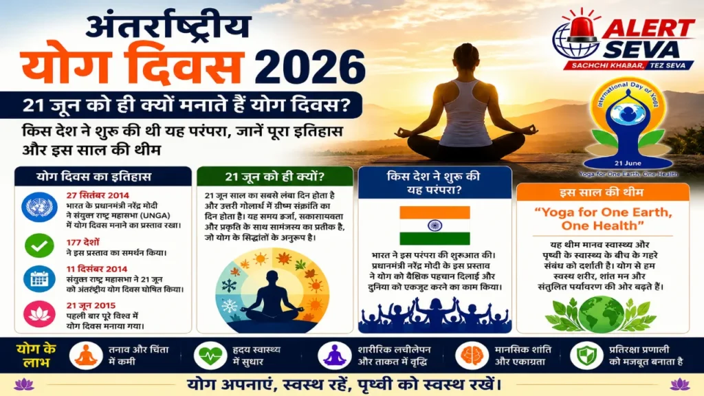 अंतर्राष्ट्रीय योग दिवस 2026: 21 जून को ही क्यों मनाते हैं योग दिवस? किस देश ने शुरू की थी यह परंपरा, जानें पूरा इतिहास और इस साल की थीम