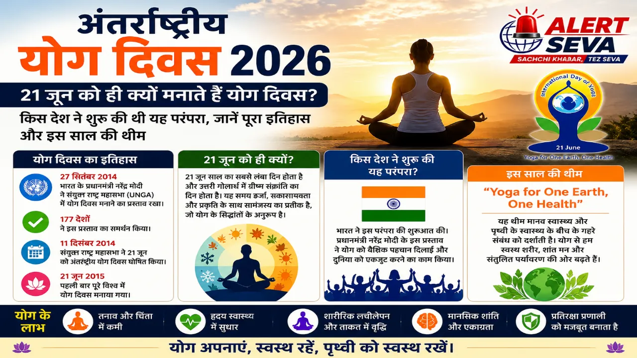 अंतर्राष्ट्रीय योग दिवस 2026: 21 जून को ही क्यों मनाते हैं योग दिवस? किस देश ने शुरू की थी यह परंपरा, जानें पूरा इतिहास और इस साल की थीम
