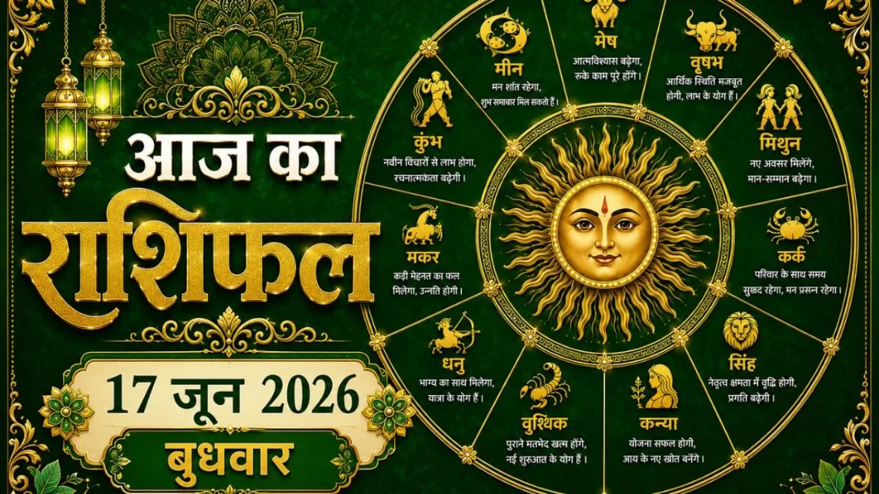 Aaj Ka Rashifal 17 June 2026: पुनर्वसु नक्षत्र से बने शुभ संयोग, इन राशियों को मिलेगा भाग्य का साथ, जानें आज का राशिफल