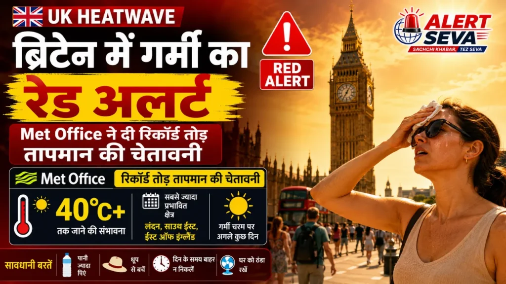 UK Heatwave Weather Forecast: ब्रिटेन में गर्मी का रेड अलर्ट, Met Office ने दी रिकॉर्ड तोड़ तापमान की चेतावनी