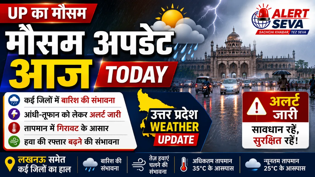 UP Weather Update Today: आज उत्तर प्रदेश में बारिश होगी या नहीं, उत्तर प्रदेश के 60 जिलों में ऑरेंज अलर्ट, जानें आपके शहर में आज बारिश होगी या नहीं