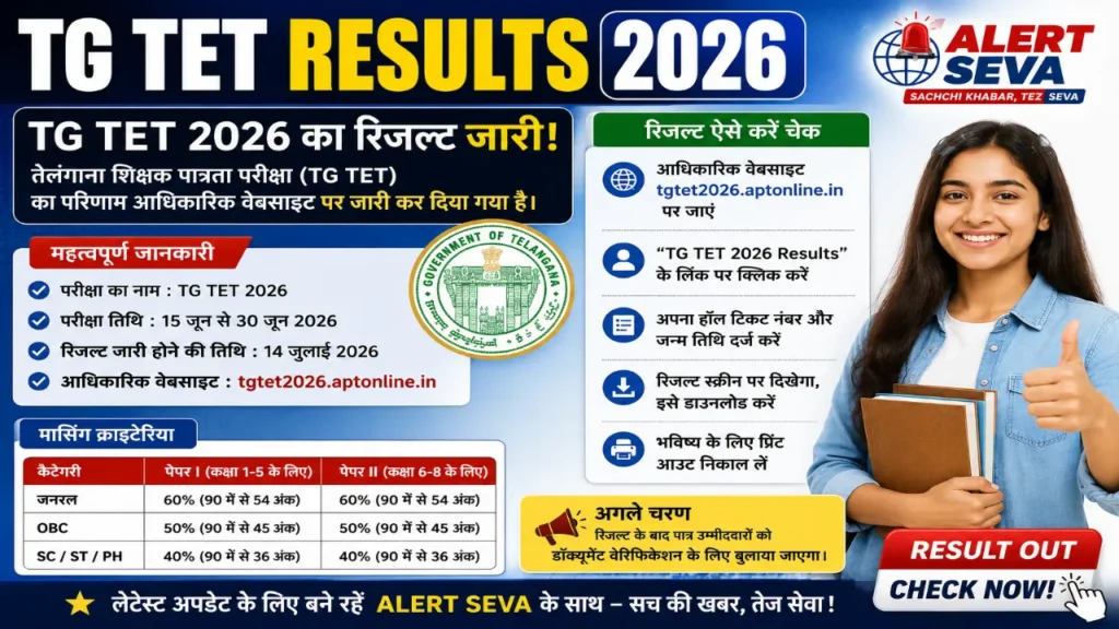 TG TET results kaise check kare: TG TET Results 2026, रिजल्ट कैसे चेक करें, हॉल टिकट डाउनलोड और जरूरी जानकारी