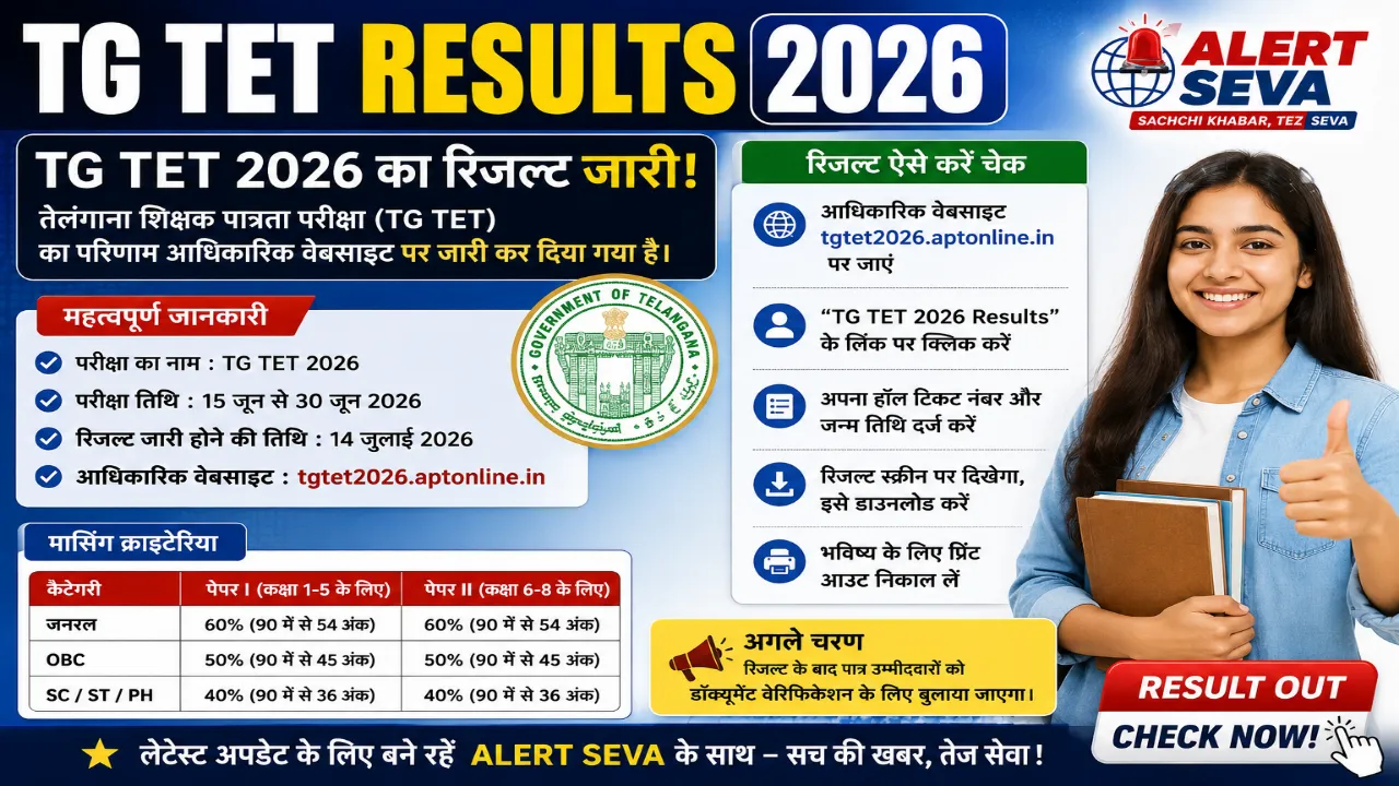 TG TET results kaise check kare: TG TET Results 2026, रिजल्ट कैसे चेक करें, हॉल टिकट डाउनलोड और जरूरी जानकारी