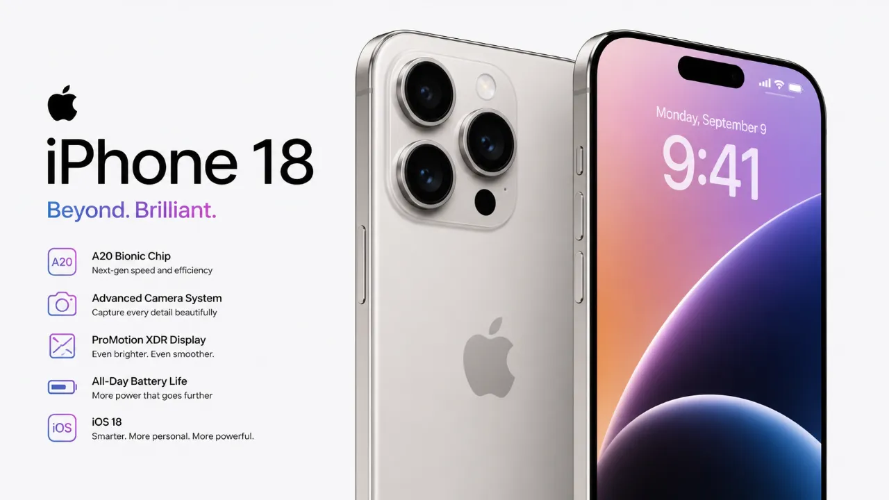 iPhone 18 Series 2026: सितंबर में सिर्फ Pro मॉडल, बेस वर्जन 2027 में – जानें लॉन्च डेट, कीमत और स्पेसिफिकेशन